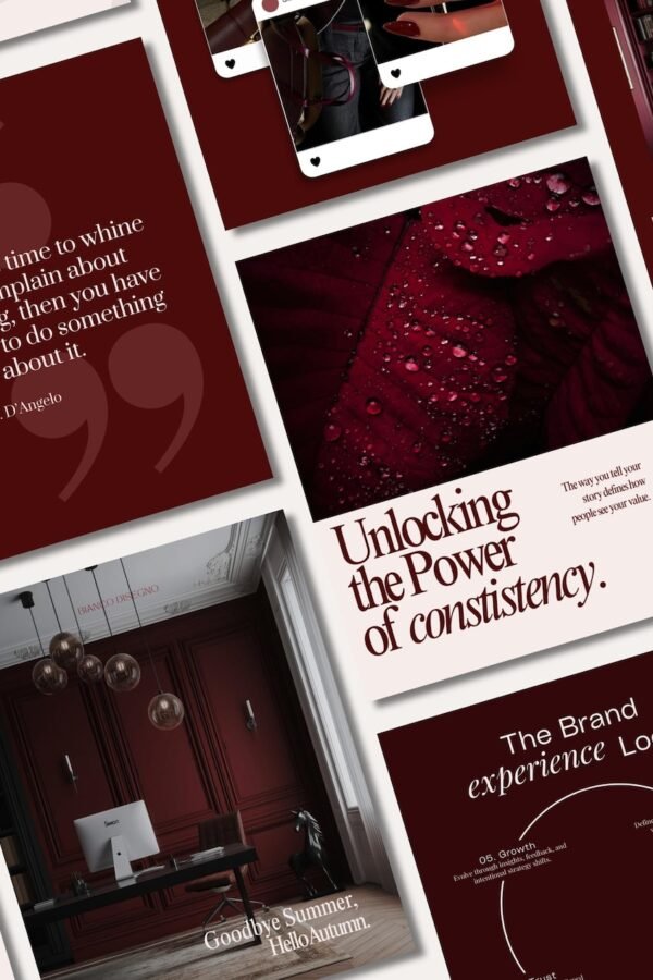 Burgundy instagram templates with 500+ Canva designs for posts and stories