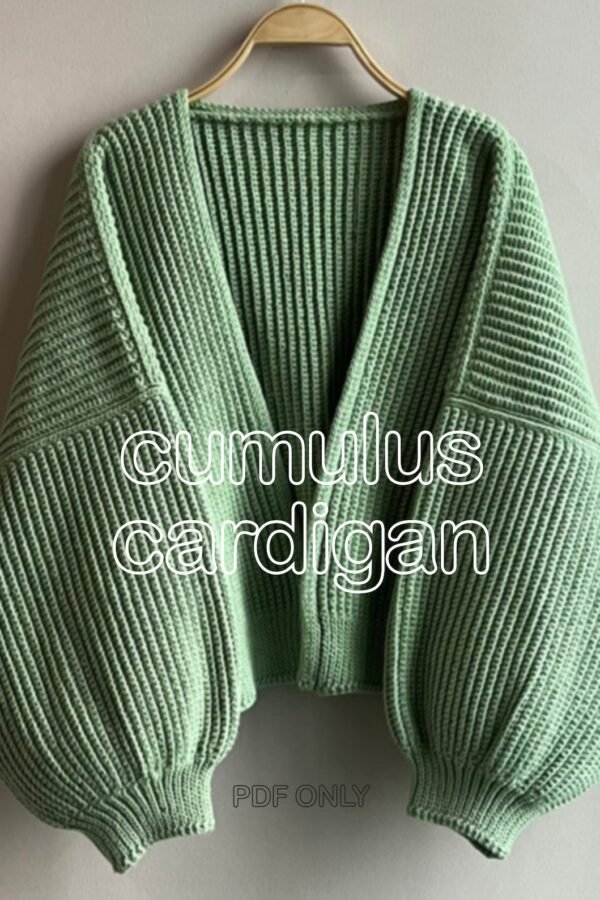 Free oversized cardigan crochet pattern with custom sizing options and video tutorials