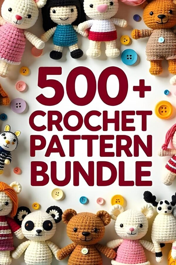 Free crochet pattern bundle with 500 amigurumi designs and tutorials