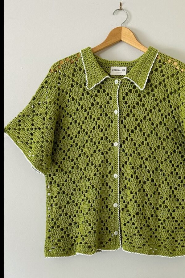 Free crochet shirt pattern with step-by-step tutorials and nine sizes